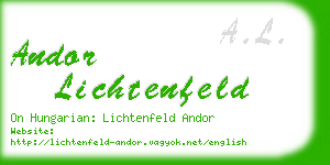 andor lichtenfeld business card